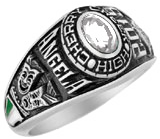 111 Girl's Personalized Oval Class Ring